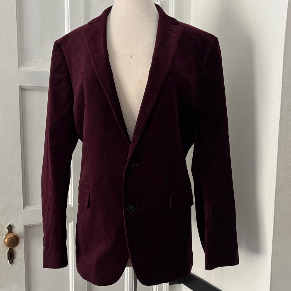 jf j.ferrar Deep Burgundy Blazer